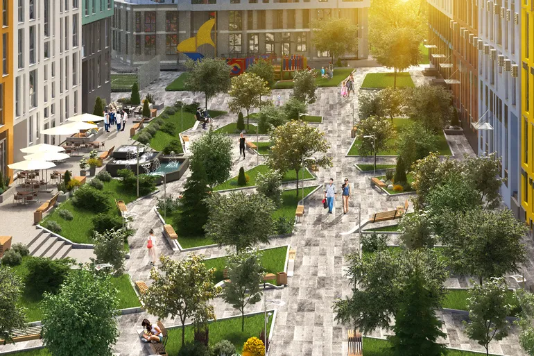 ЖК Малахит территория