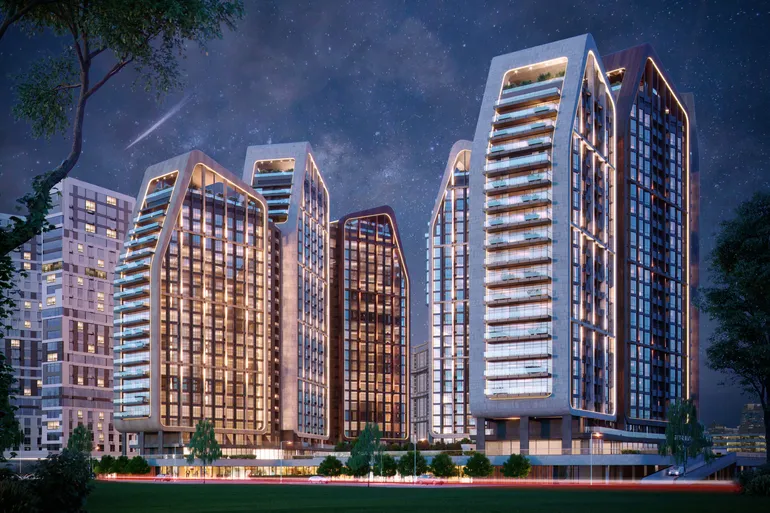 ЖК Poetica. Вид ночью