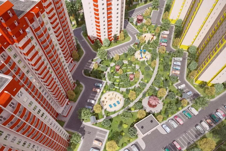 ЖК Олимпийский вид сверху