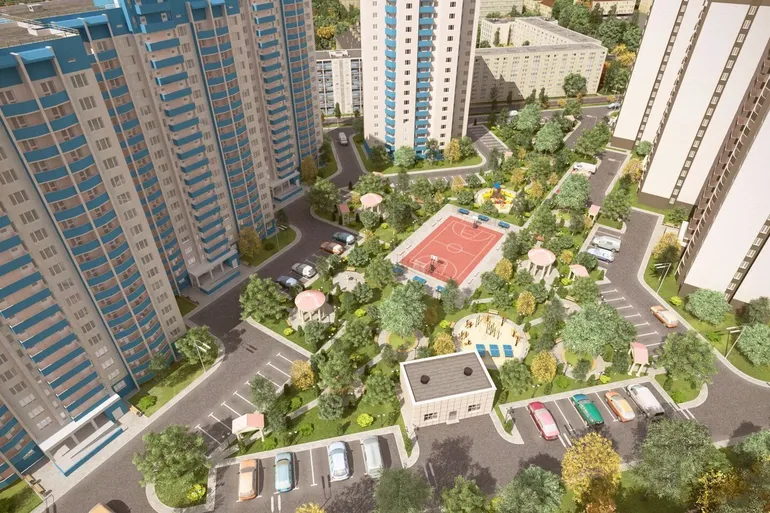 ЖК Олимпийский вид сверху