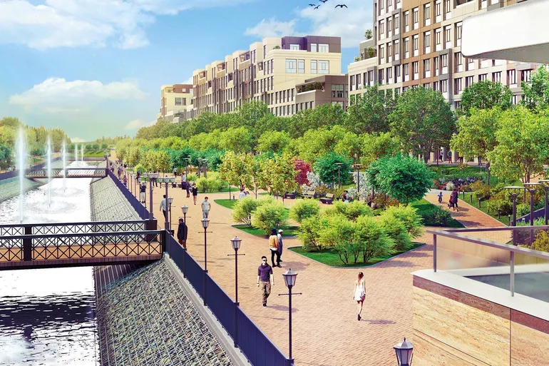 ЖК Riverside фонтан