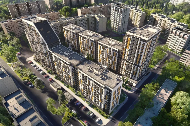 ЖК Вышгород Сити Парк вид домов сверху