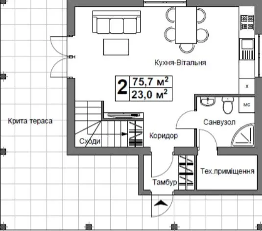 1 поверх