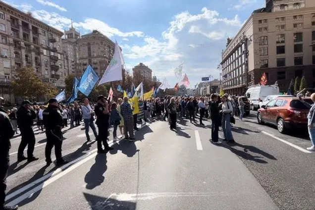 Обурені інвестори Київміськбуду перекрили Хрещатик