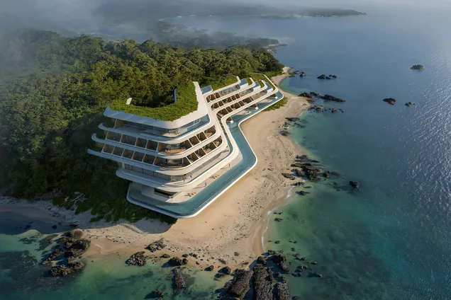 Zaha Hadid Architects збудує хвилеподібний готель на узбережжі Окінави